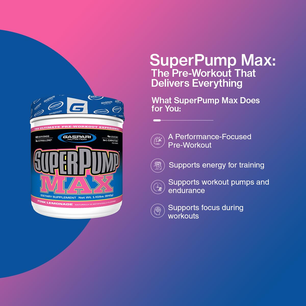 Gaspari Nutrition SuperPump MAX Powder, 18.24 oz