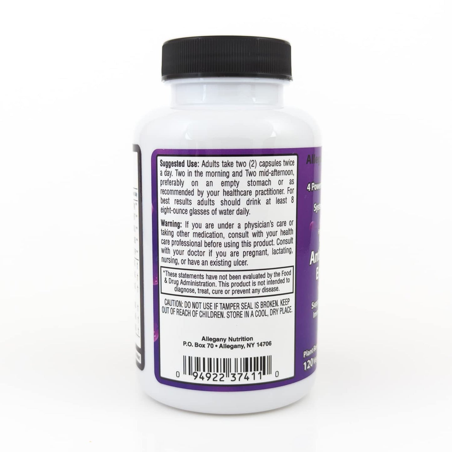 Allegany Nutrition Daily Antioxidant Enzyme Capsules, 120
