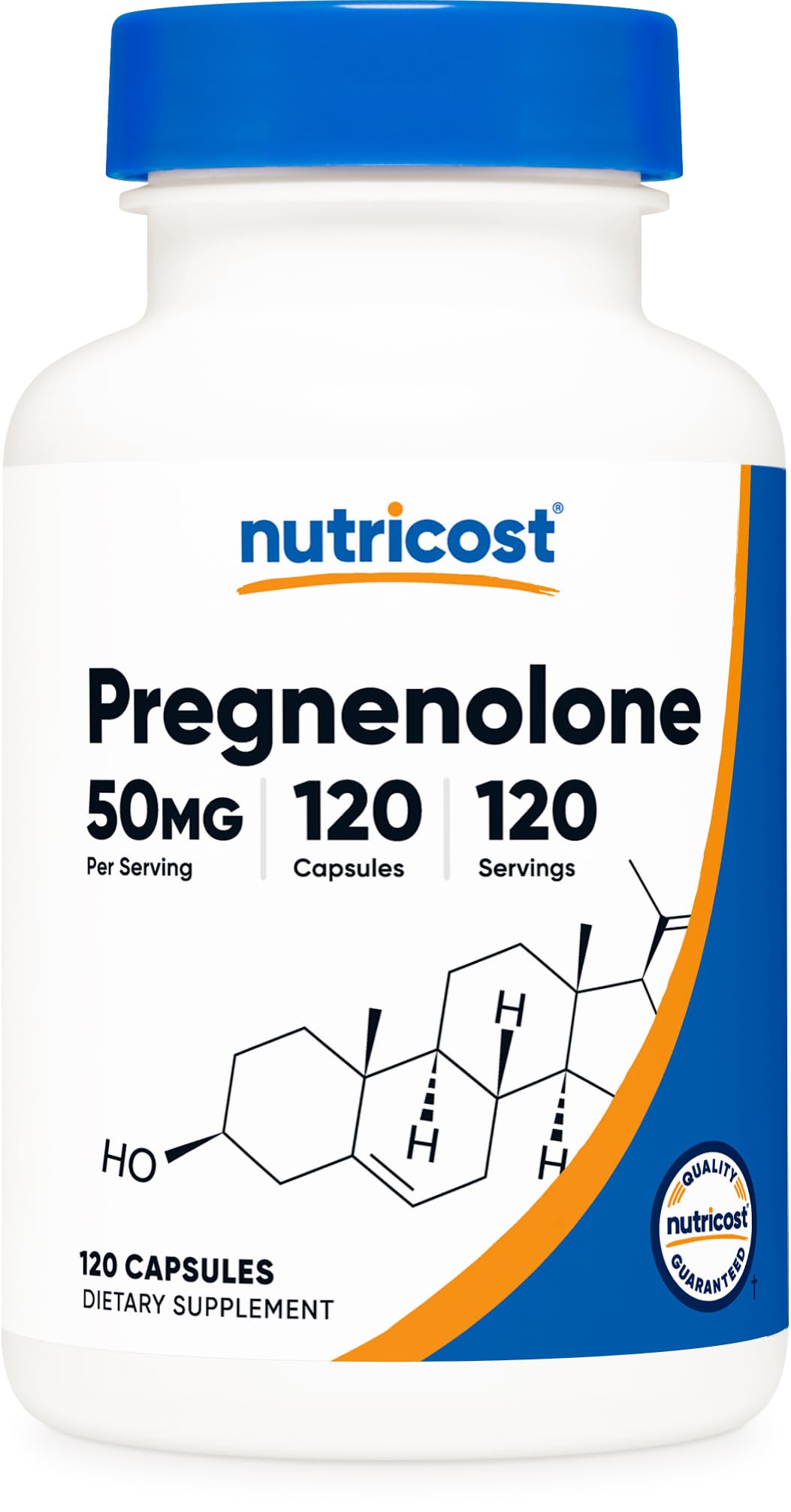 Nutricost Pregnenolone 50mg Capsules, 120 Count