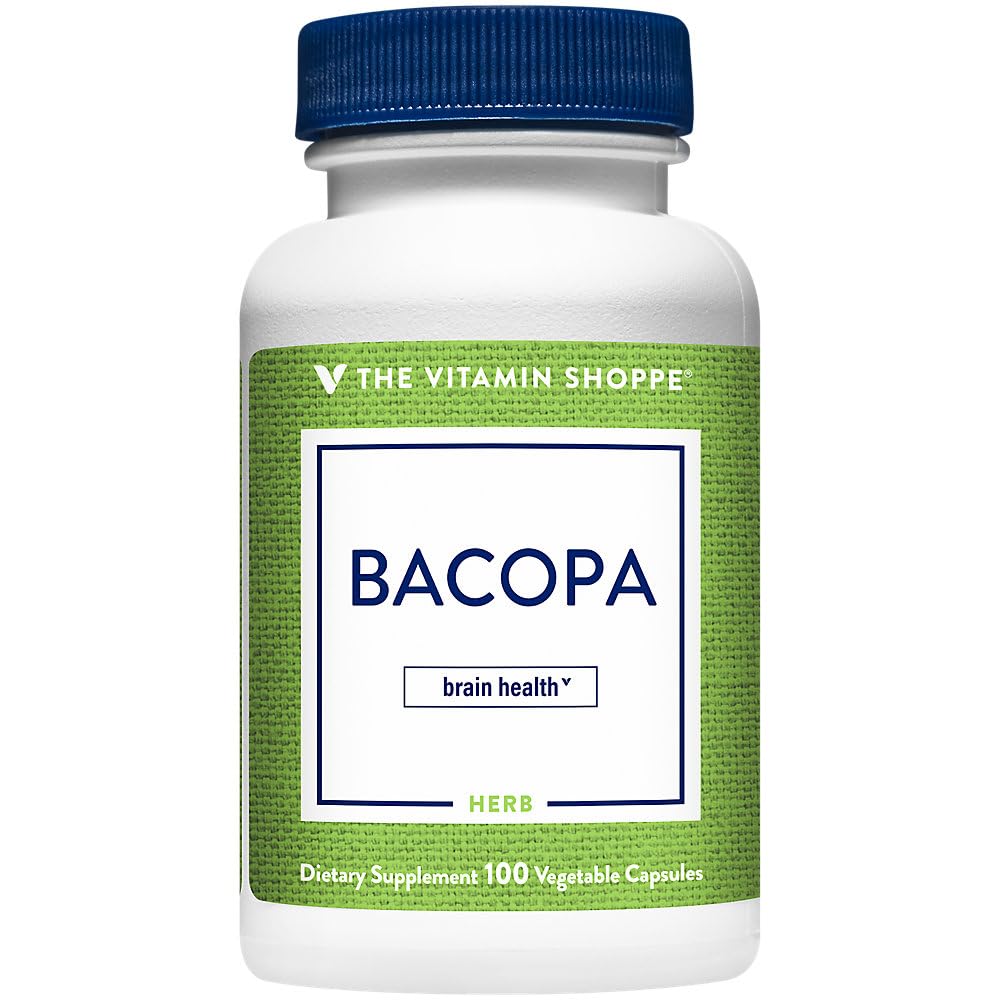 The Vitamin Shoppe Bacopa 500mg (Bacopa Monnieri) Capsules, 100 Count