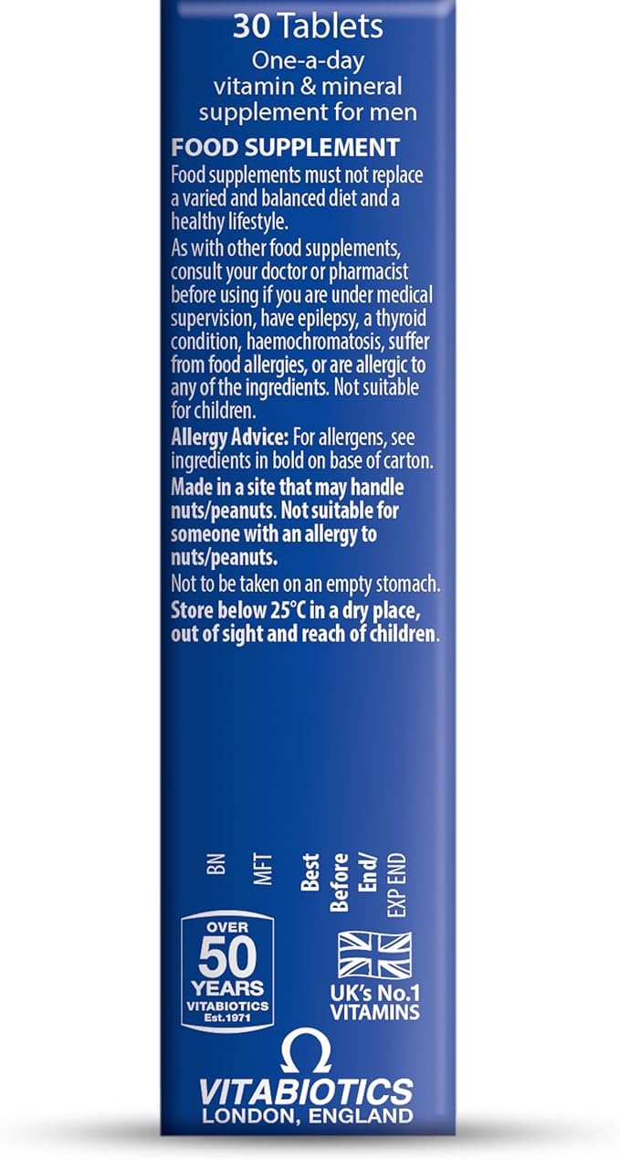 Vitabiotics Wellman Original Vitamin & Mineral Supplement Tablet 1