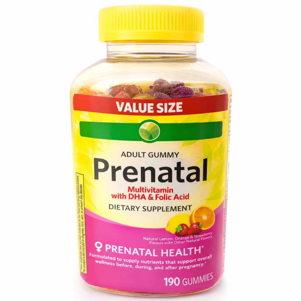 KP+ Prenatal Multivitamin Adult Gummy with DHA & Folic Acid, 190 Gummies