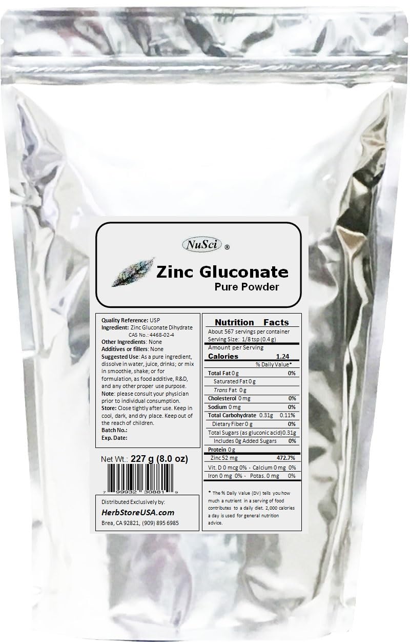 NuSci Zinc Gluconate Powder 80.07 oz