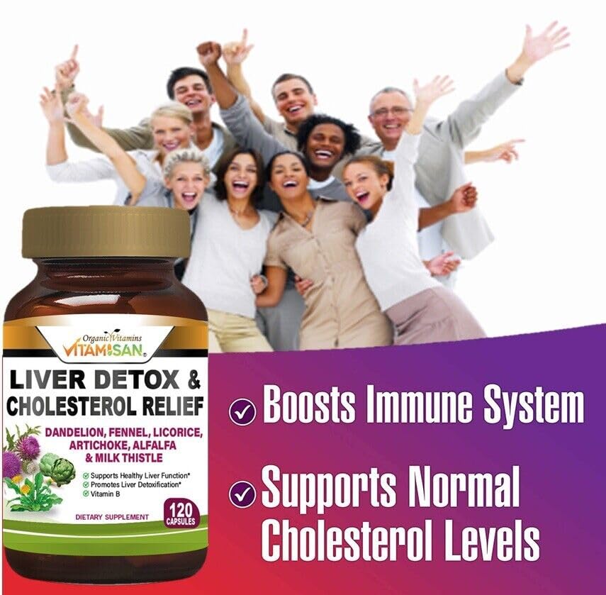 VIUS NATURAL Milk Thistle for Liver Detox and Regeneration - Supplement - 120 Capsules