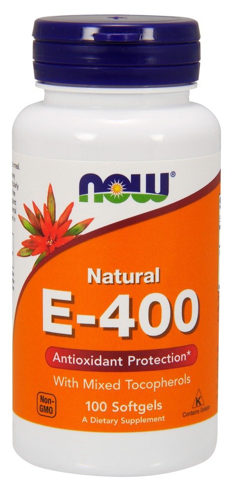 NOW Foods Vitamin E-400 Mixed Tocopherols Softgels 100 Softgels