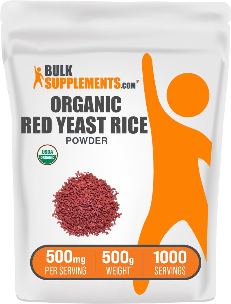 BulkSupplements Organic Red Yeast Rice Powder 17.6 Ounce