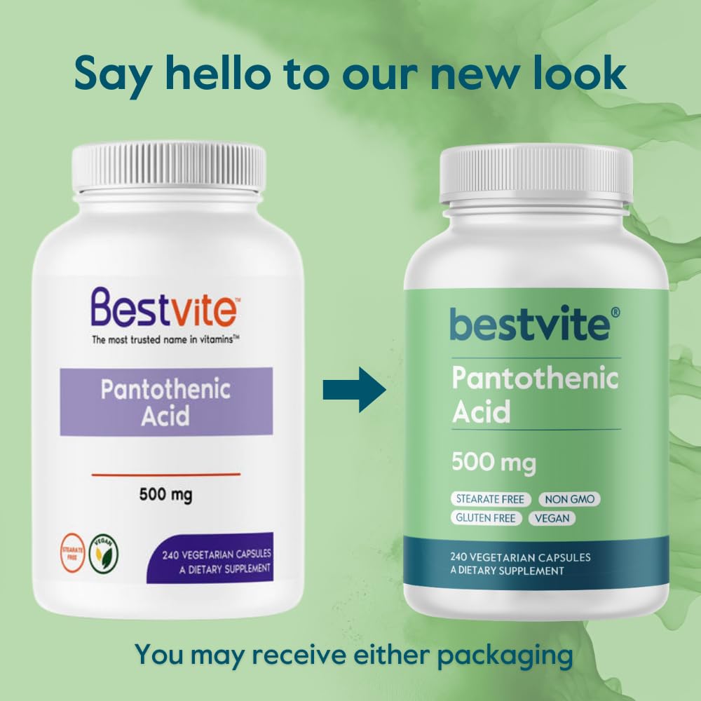 BESTVITE Pantothenic Acid 500mg Capsules 240
