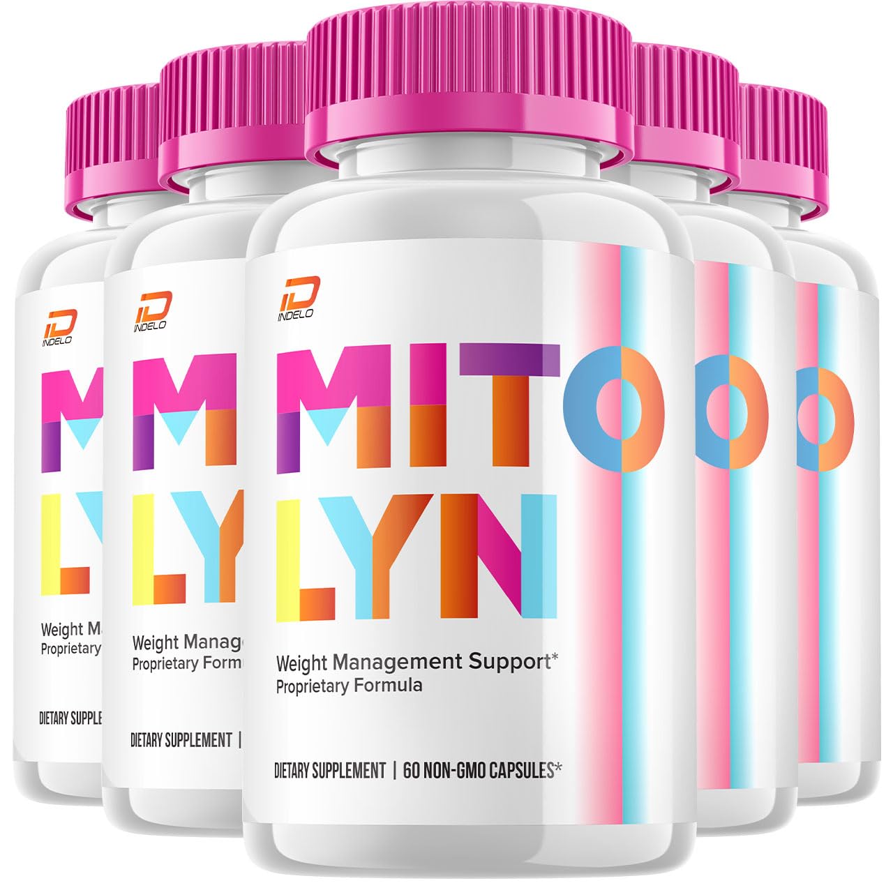 Indelo Mitolyn All Natural Advanced Formula 800mg Vitamin Supplement Maximum Strength Capsules, 300 Capsules