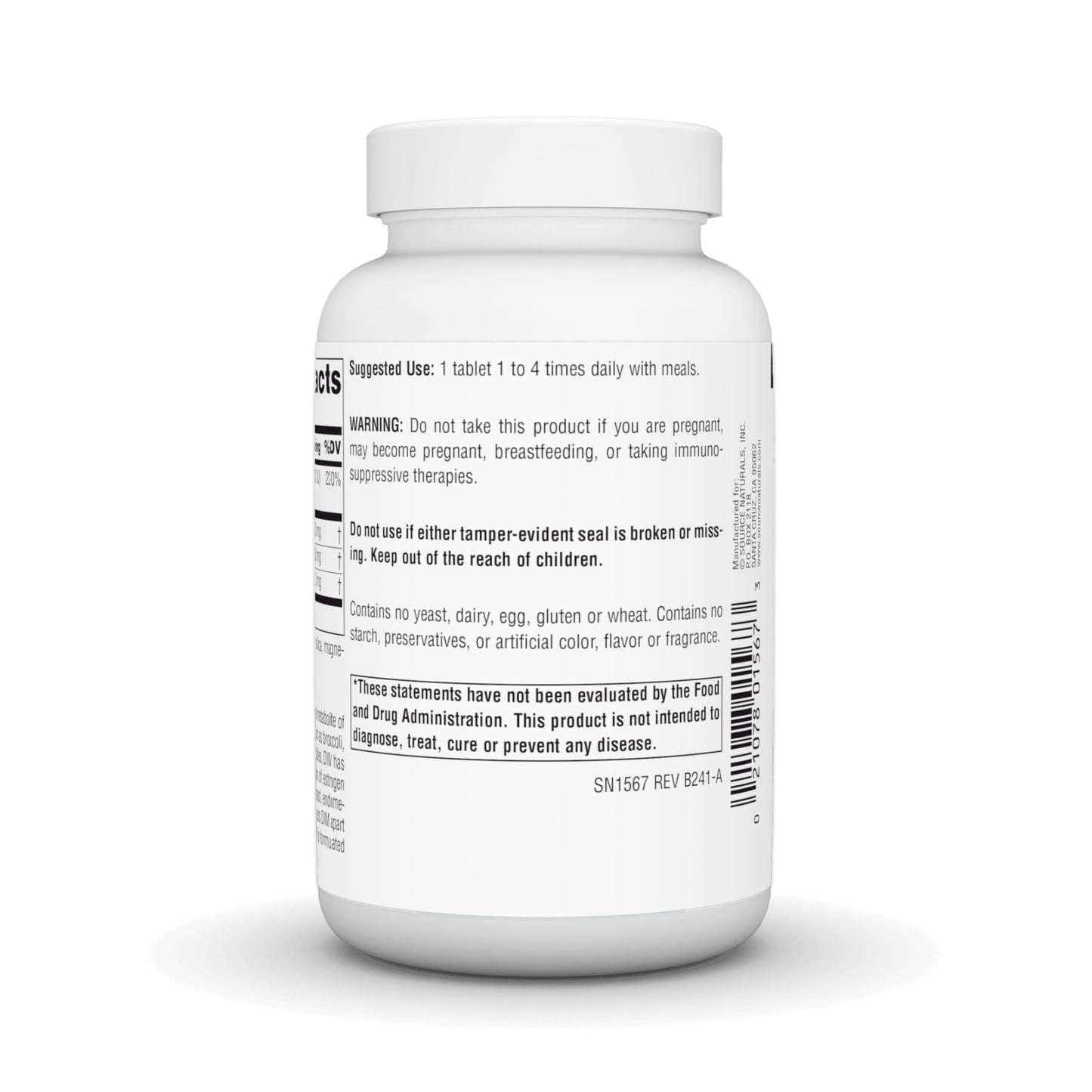 Source Naturals DIM Diindolylmethane 100mg with BioPerine, Vitamin E & More Tablets, 120 Count