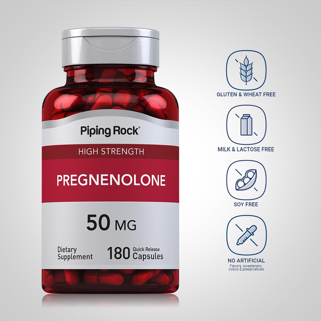 Piping Rock Pregnenolone 50 mg, 180 Capsules