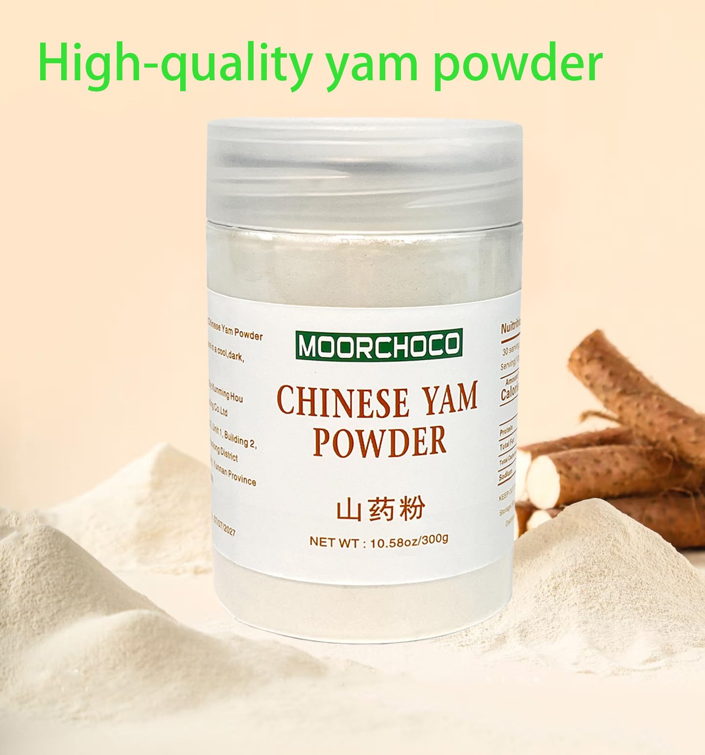 MOORCHOCO Chinese Yam Powder, 10.58 oz
