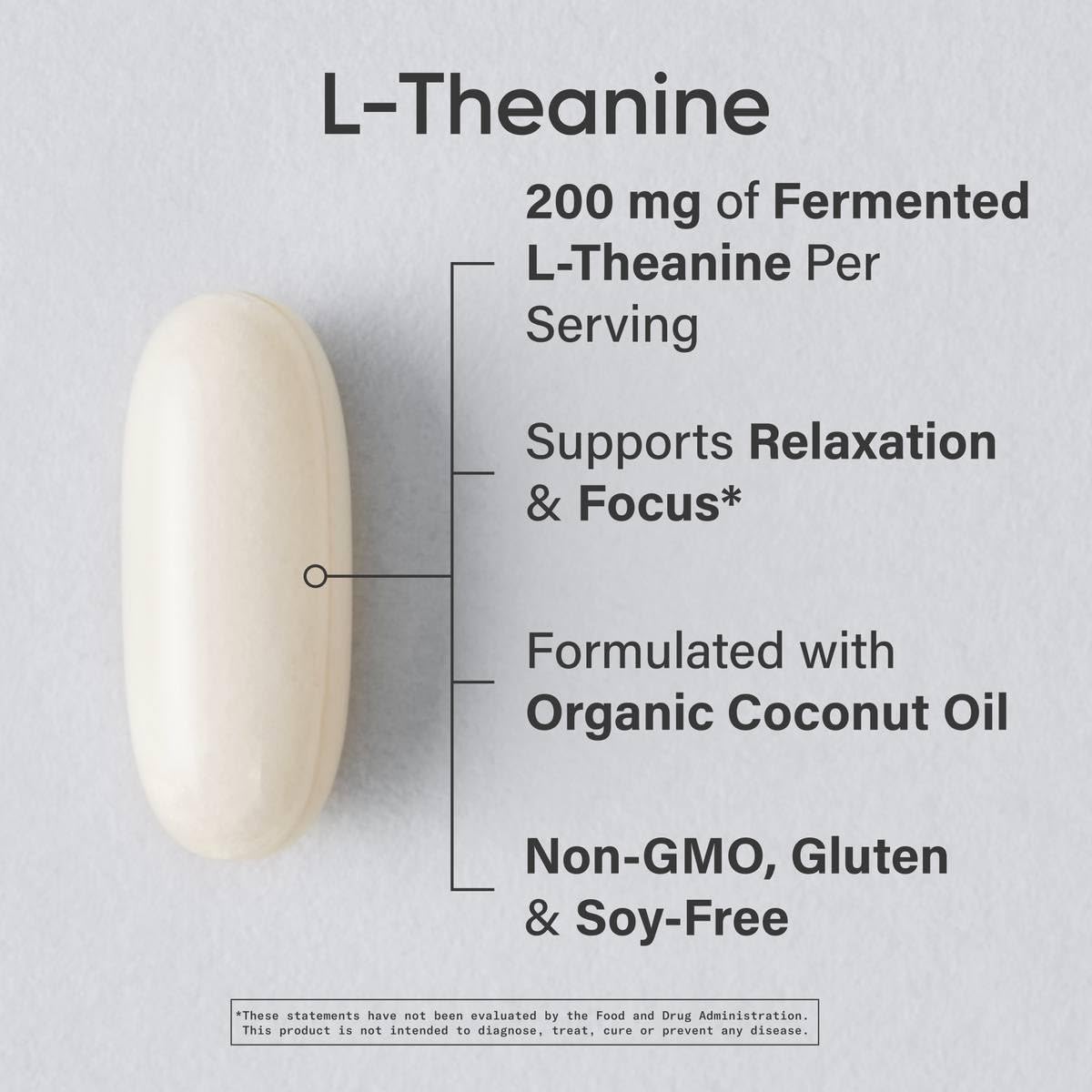 Sports Research L-Theanine 200mg with Suntheanine Softgels, 120 Count