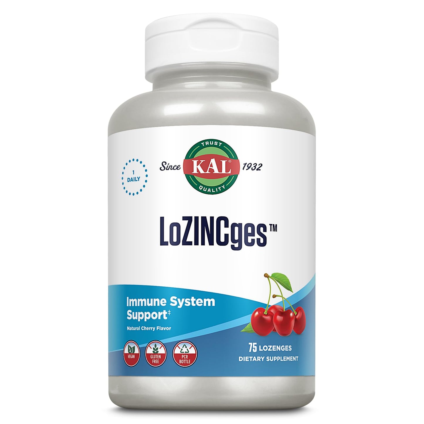 KAL Zinc Lozenges Cherry 13 mg, 75 Count