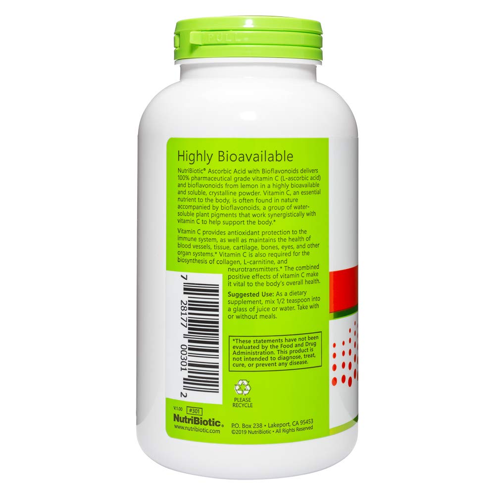 NutriBiotic Ascorbic Acid with Bioflavonoids Powder, 16 oz