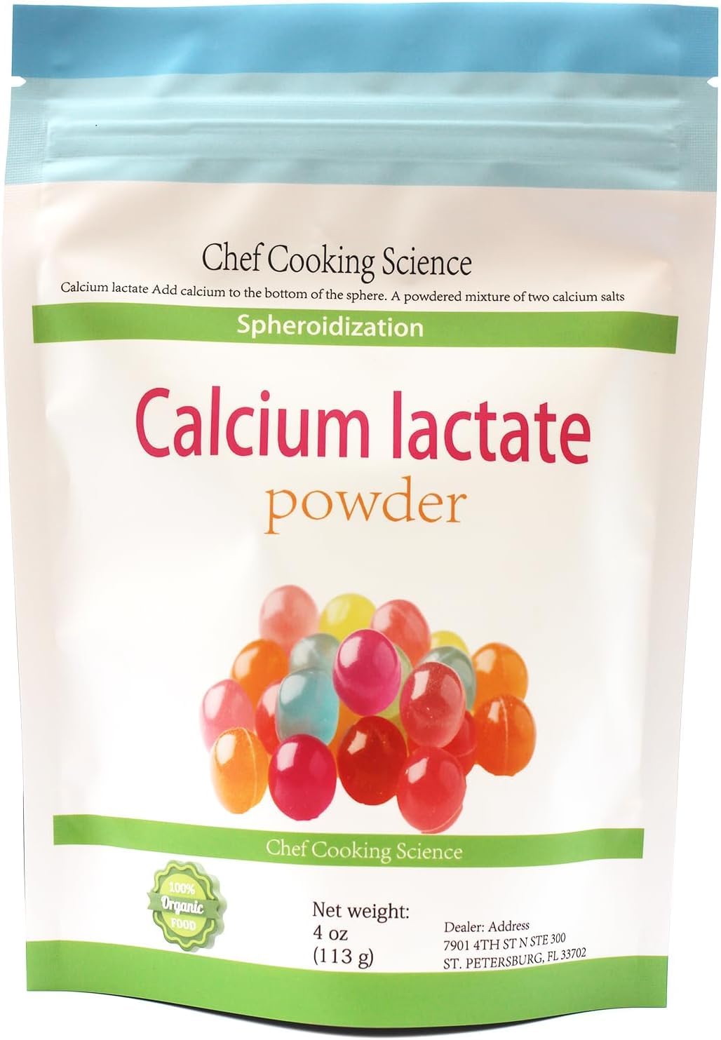 LEIMENGCHEF Pure Calcium Lactate Powder 4 oz