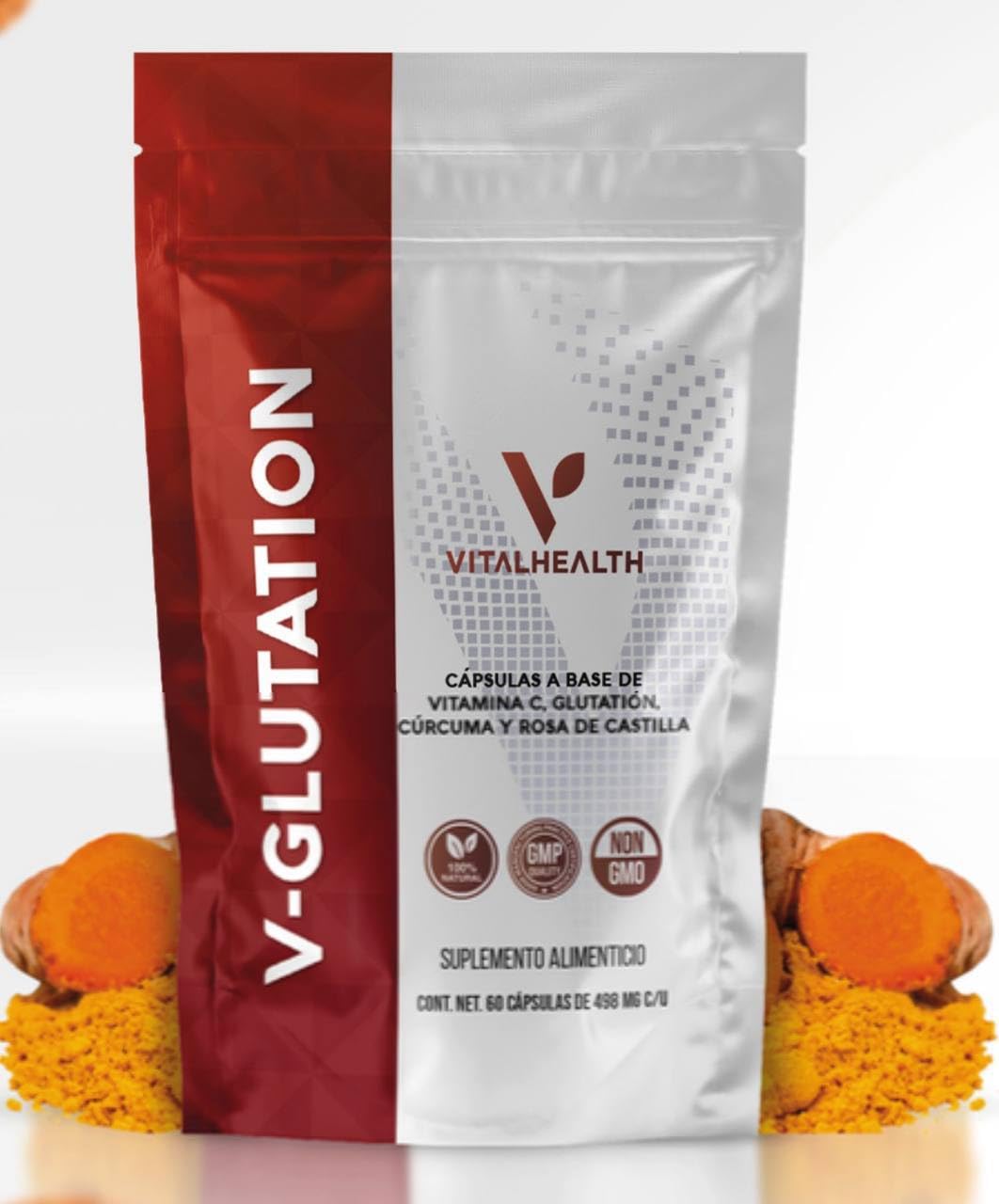 Generic V-Glutation Turmeric and Vitamin C Supplement Capsule, 60 Count