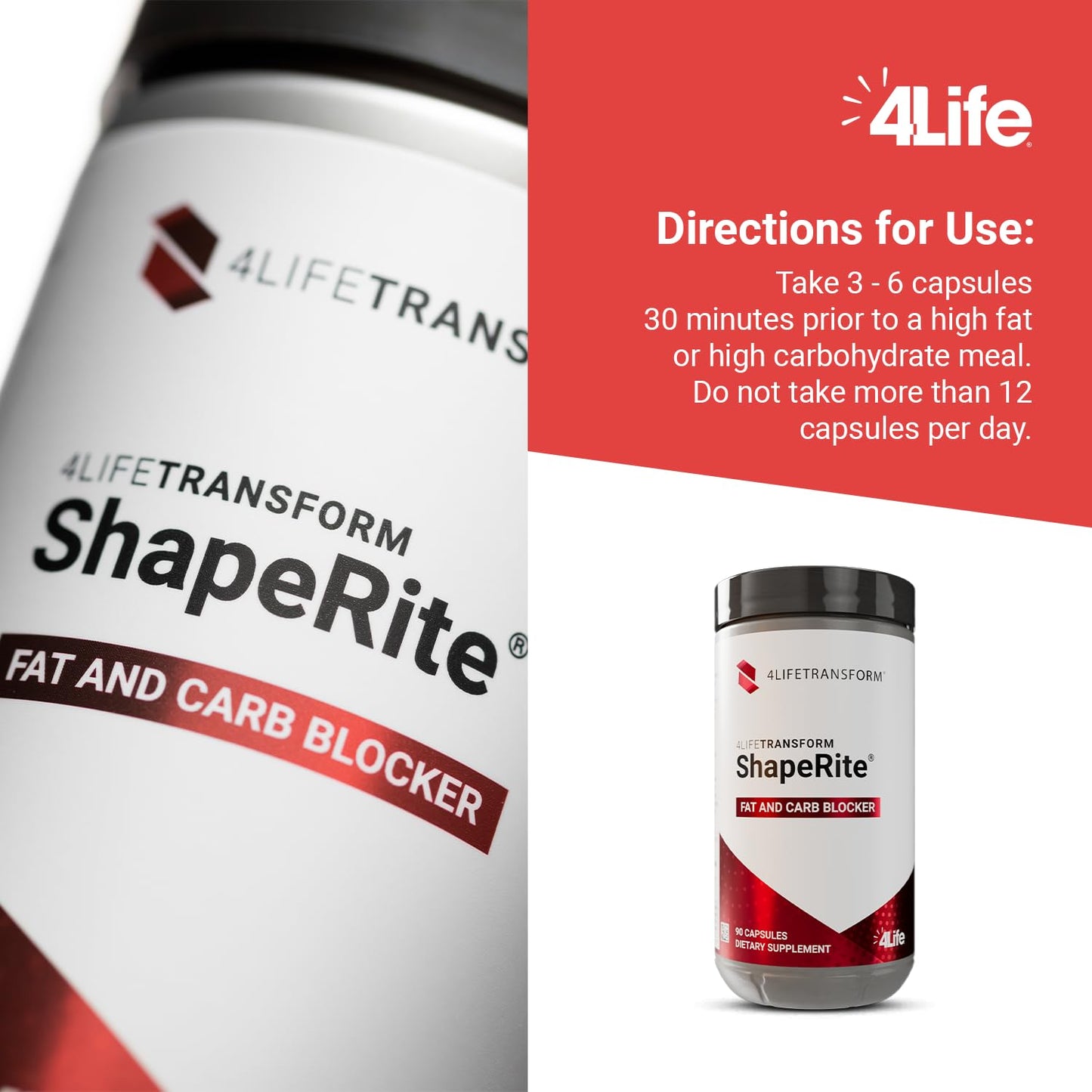 4Life ShapeRite Body Wellness Support with Chitosan, 90 Capsules