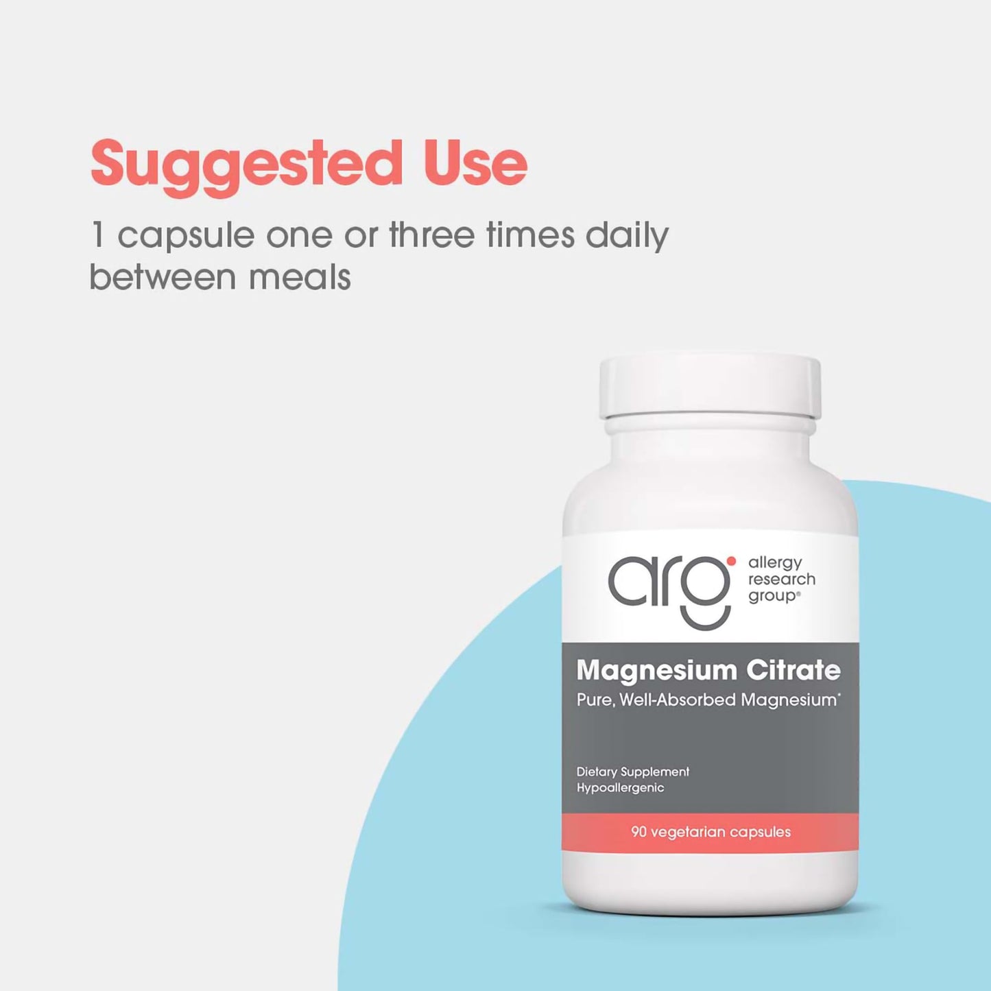 Allergy Research Group Magnesium Citrate Capsules 90 Capsules