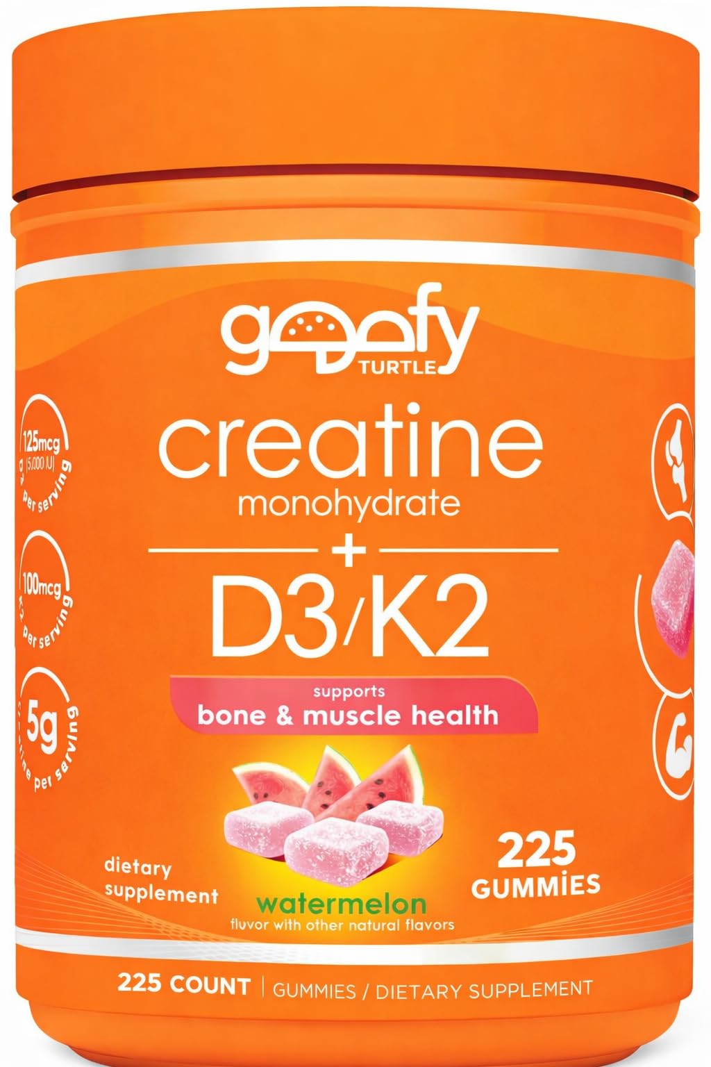 Generic Creatine Monohydrate + D3 K2 Gummies 225