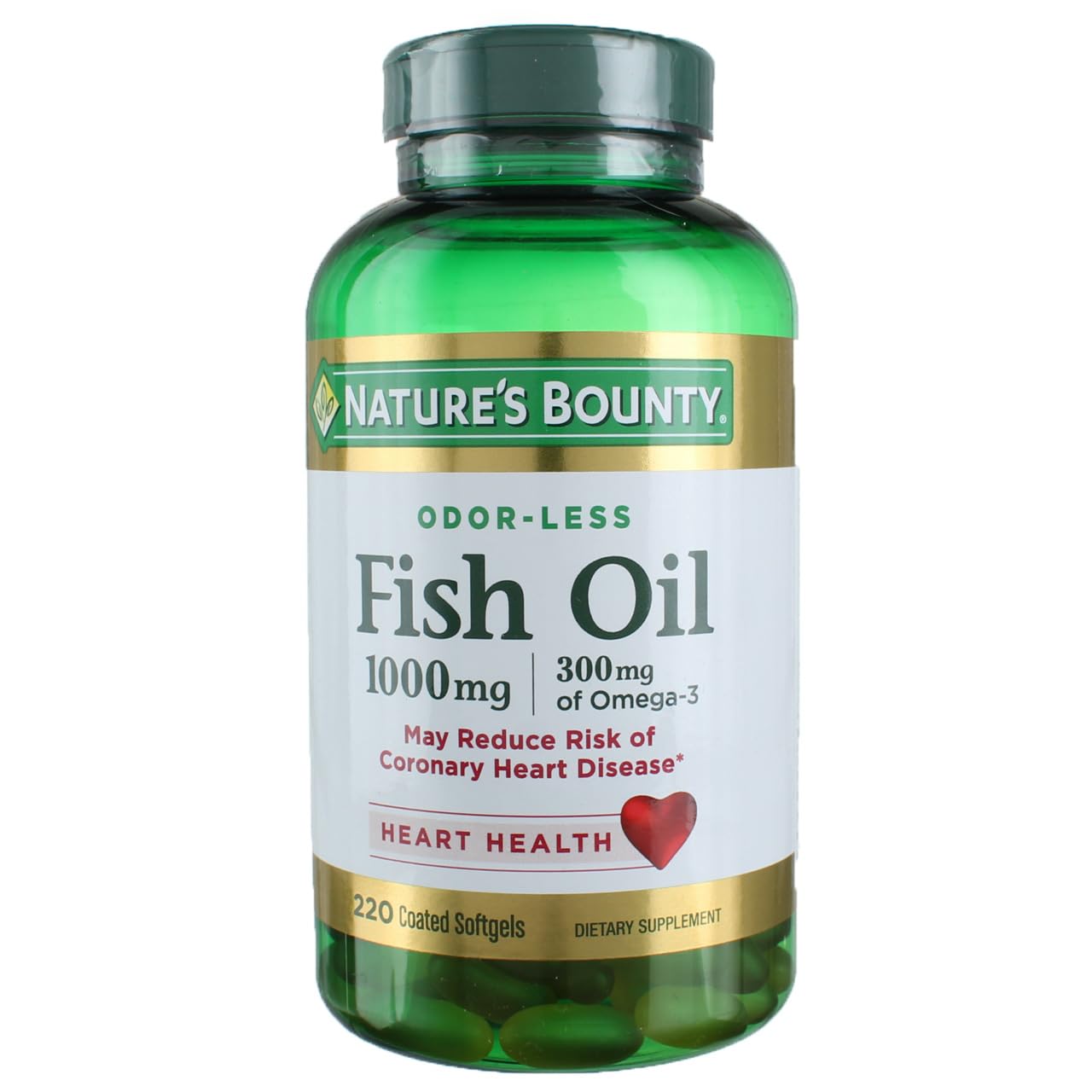 Nature's Bounty Fish Oil 1000 mg Omega-3 Odorless Softgels, 660 Count