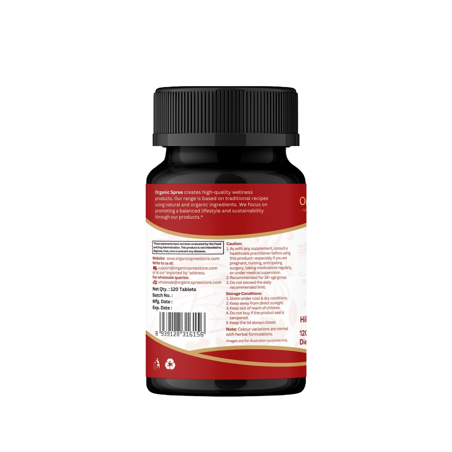Organic Spree Hibiscus Tablets 120