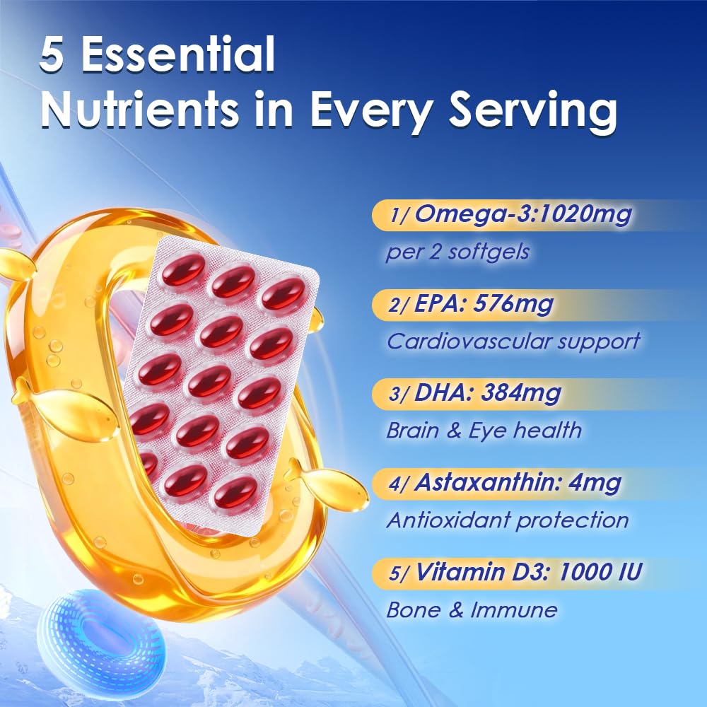 BioHarmony Omega 3 Fish Oil Softgels 60 Count