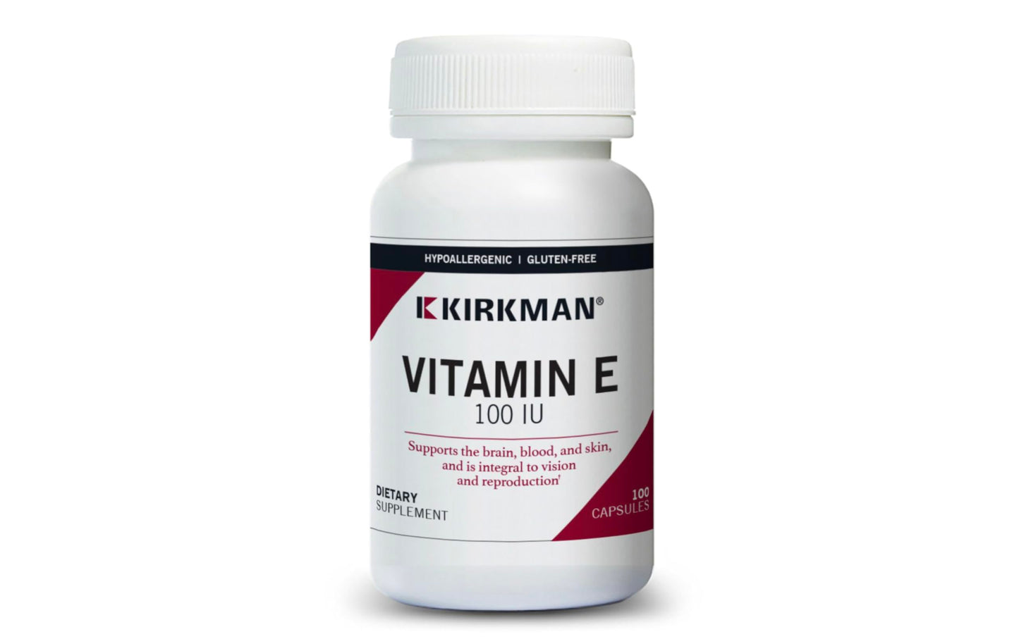 Kirkman Vitamin E 100 IU Capsule, 100 Count