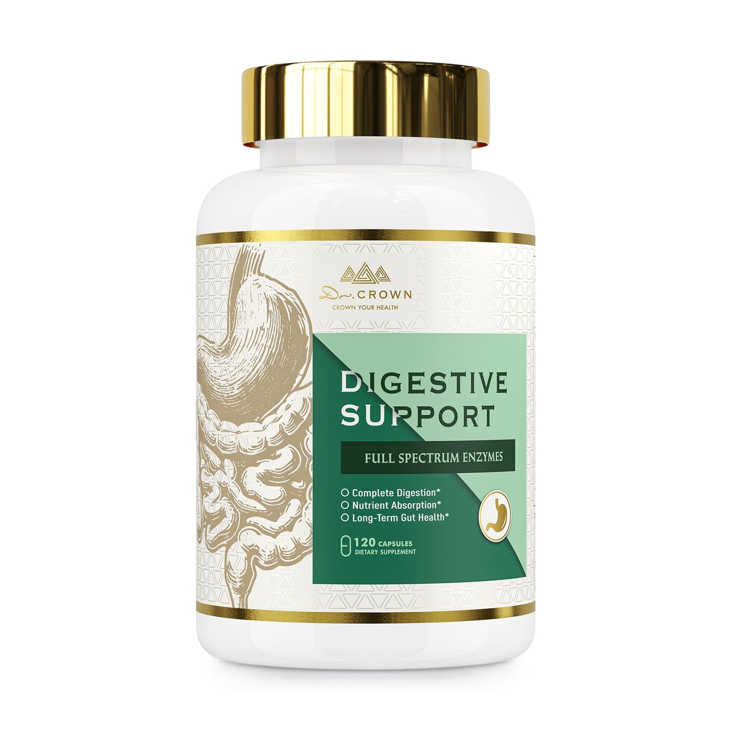DR. CROWN Digestive Enzymes Supplement 120 Capsules