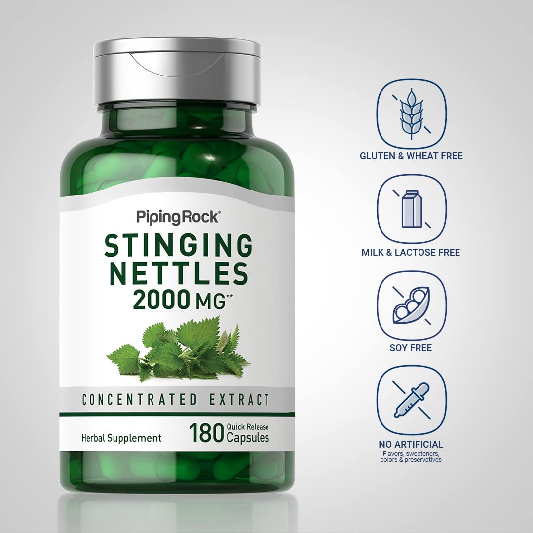 Piping Rock Stinging Nettles Supplement Capsule 180 Count