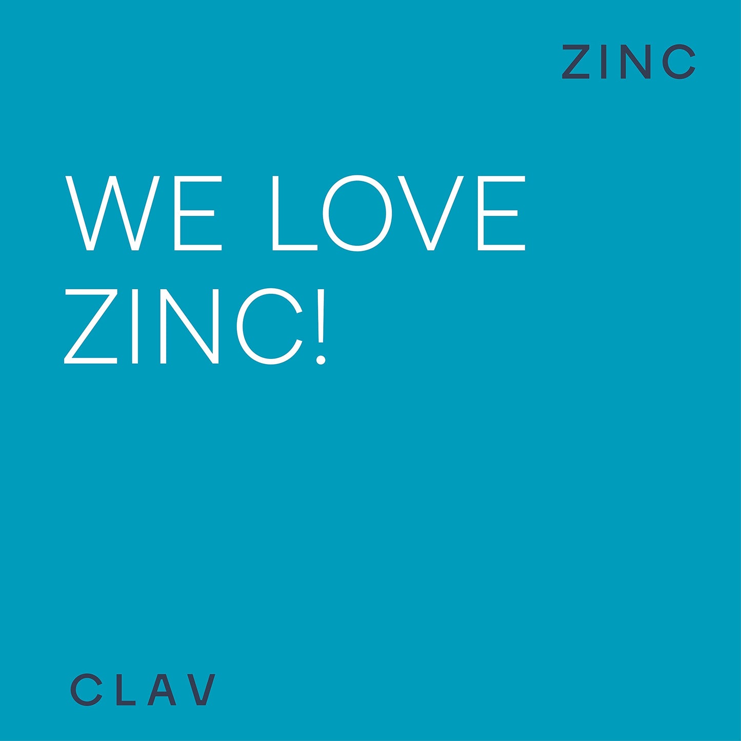 CLAV Zinc Bisglycinate 25mg tablets 180 Tablets