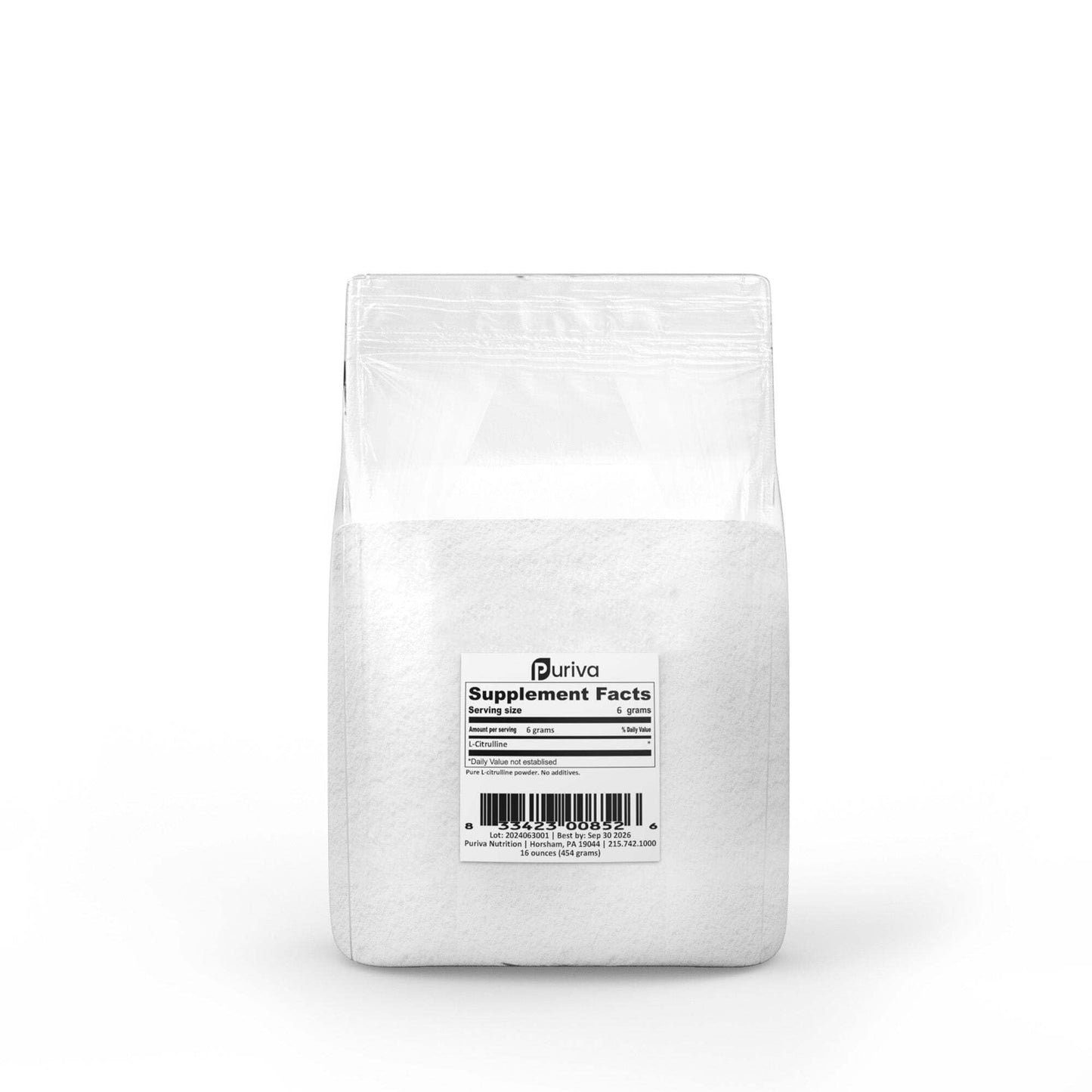 Puriva Nutrition L-Citrulline Powder, 1 Pound