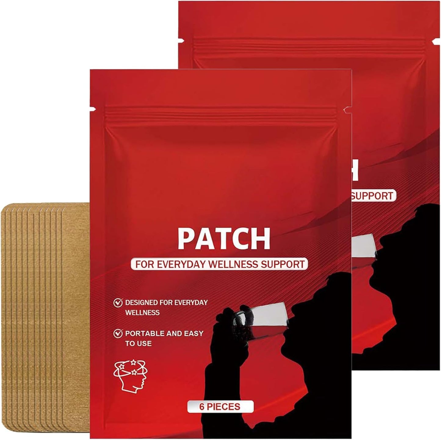Kunnozz Soberra Patches, Transdermal Wellness Patch with Kudzu Extract, Magnesium, B Vitamins & Milk Thistle Capsule, 12 Capsules