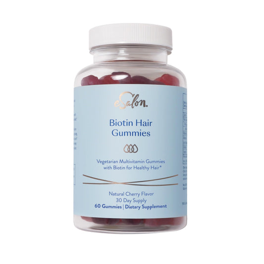 eSalon Biotin Hair Gummies, Multivitamin, Cherry Flavor, 60 Gummies