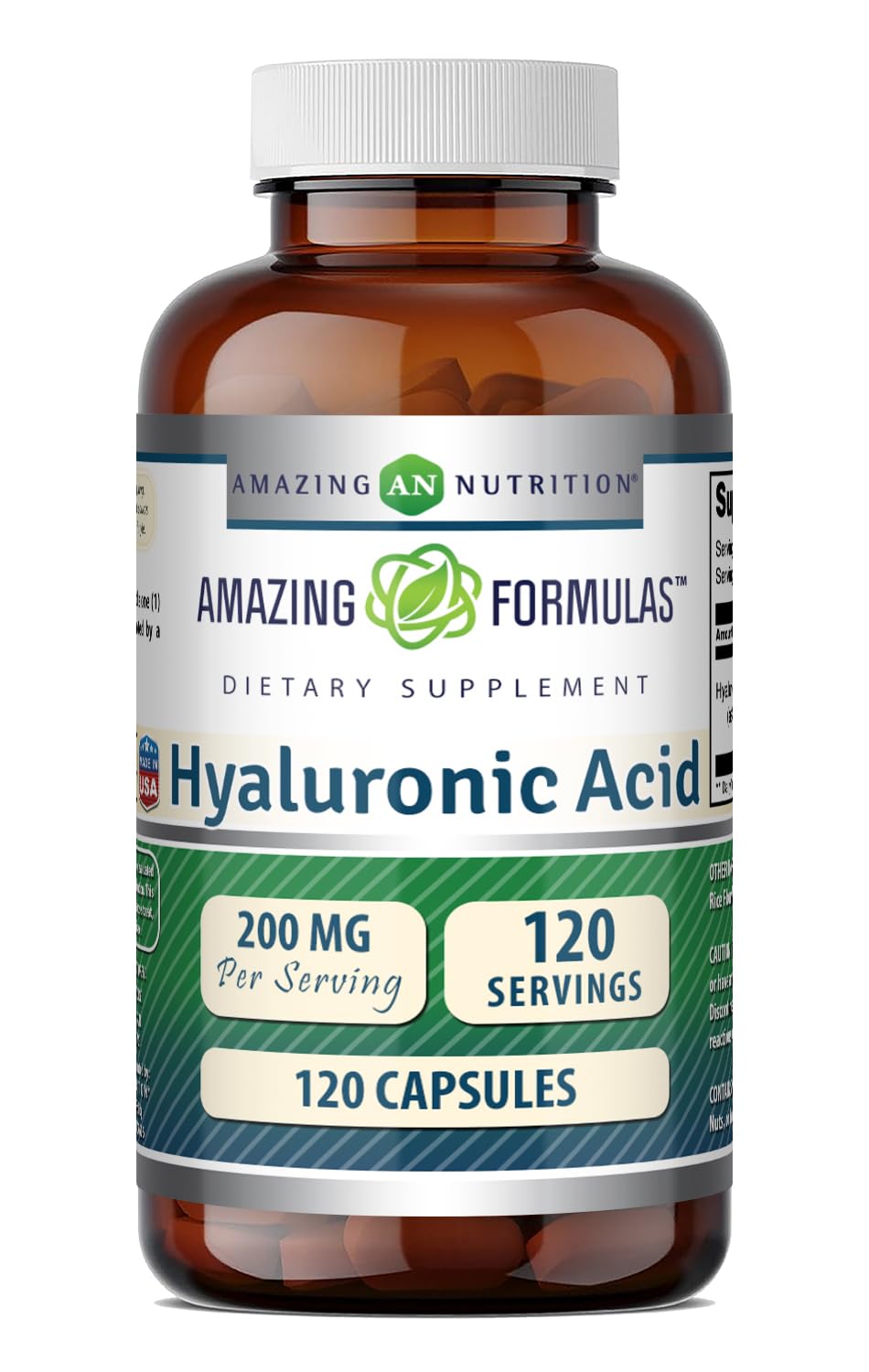 Amazing Nutrition Hyaluronic Acid Supplement Capsule 120 Count