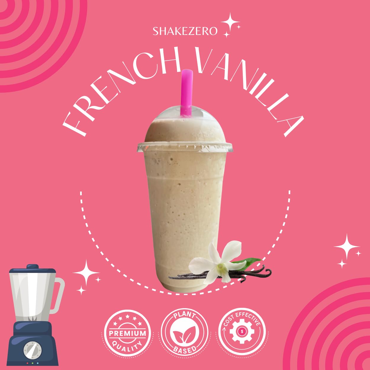 GramZero Shakezero French Vanilla Protein Powder, 80 oz