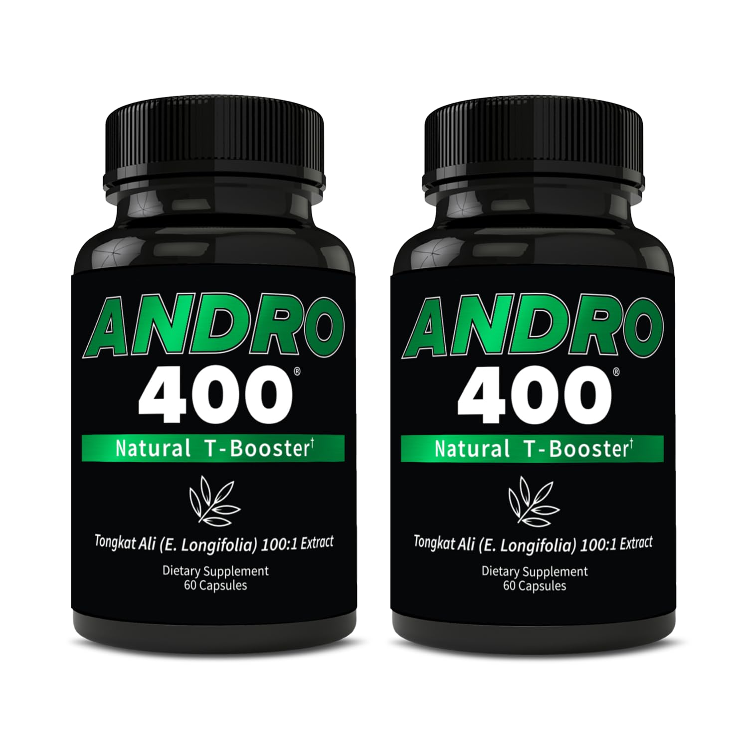Andro400 Natural T Booster Supplements for Men – Traditional Tongkat Ali (Eurycoma Longifolia) 100:1 Extract – Herbal Formula for Energy, Stamina, & Metabolic Support – 120 Capsules