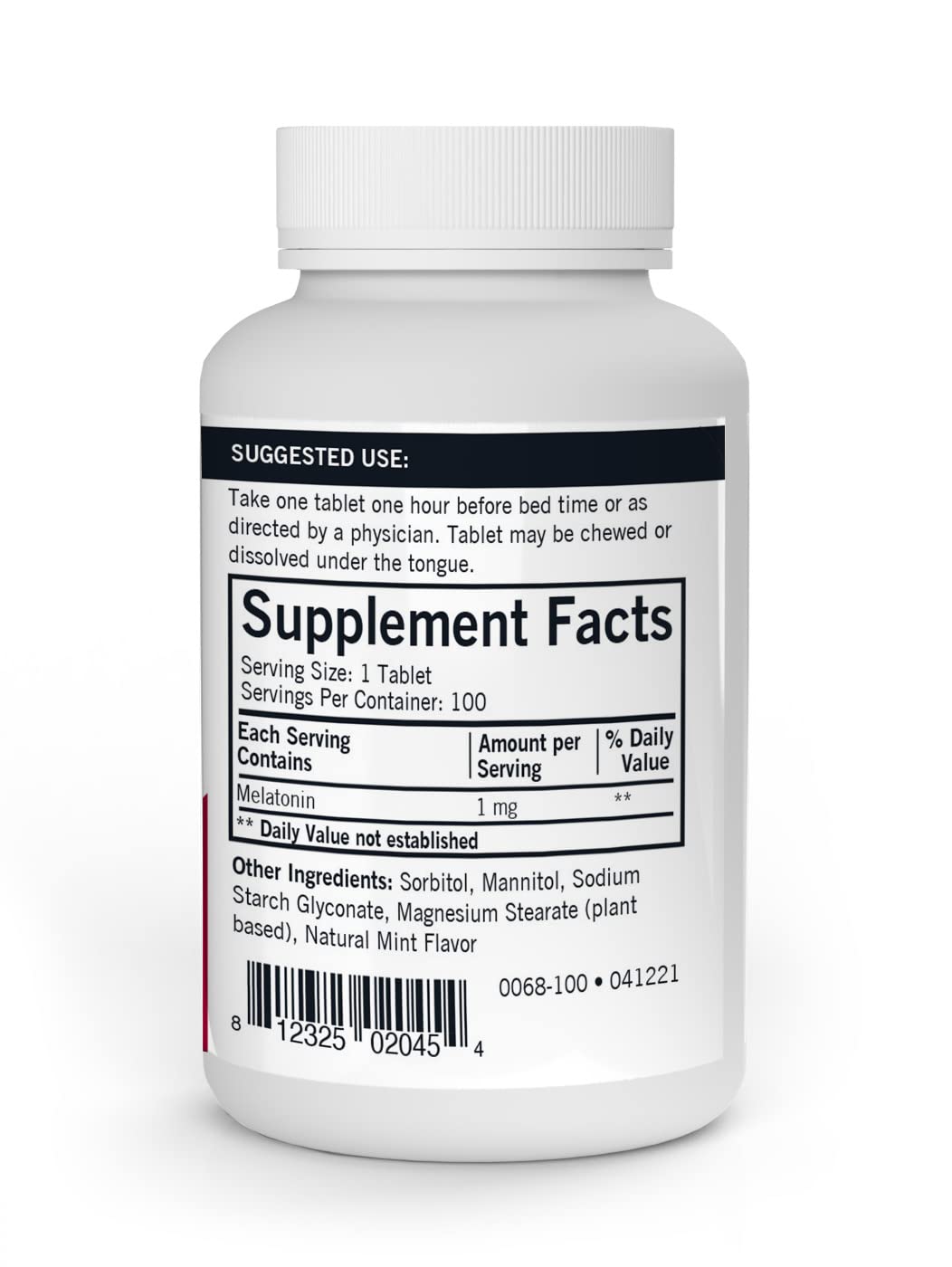 Kirkman Melatonin 1 mg Chewable Tablets, 100 Count