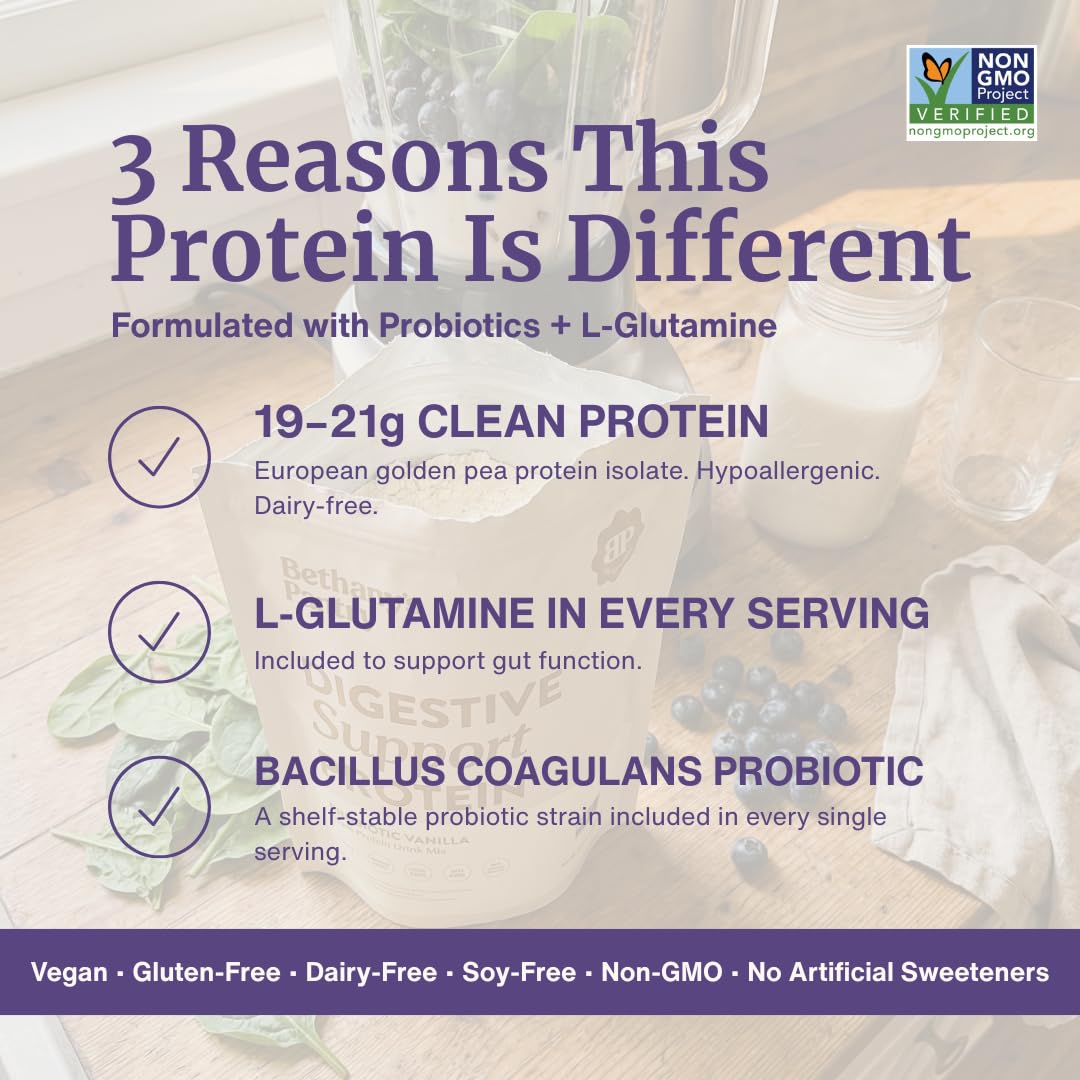 BETHANY'S PANTRY Digestive Support Vegan Pea Protein Cocoa Powder 15.87 Ounce
