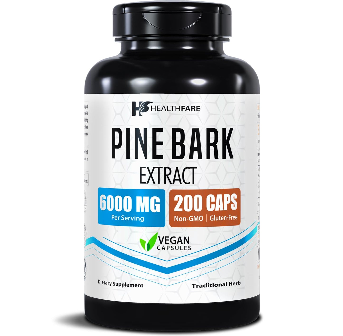 Healthfare Pine Bark Extract French Maritime Capsules, 200 Count