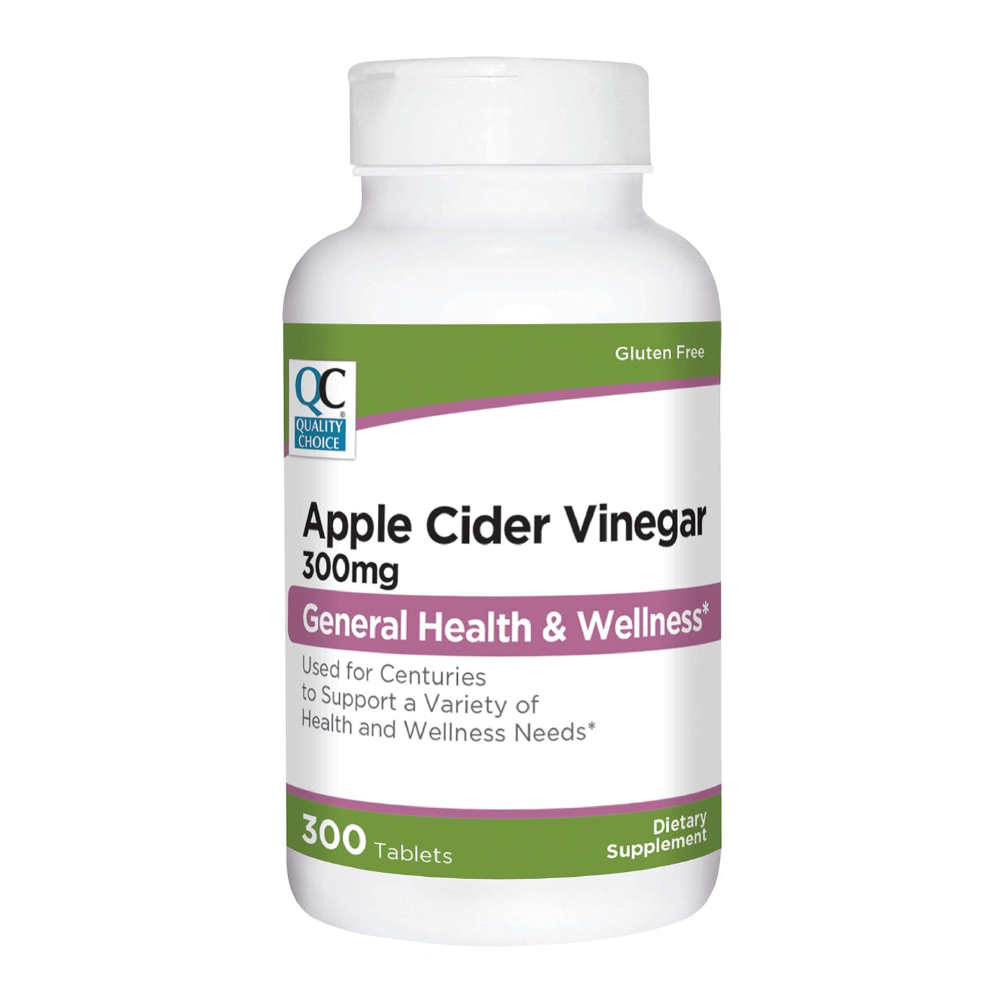Quality Choice Apple Cider Vinegar 300 mg Tablets, 300 Count