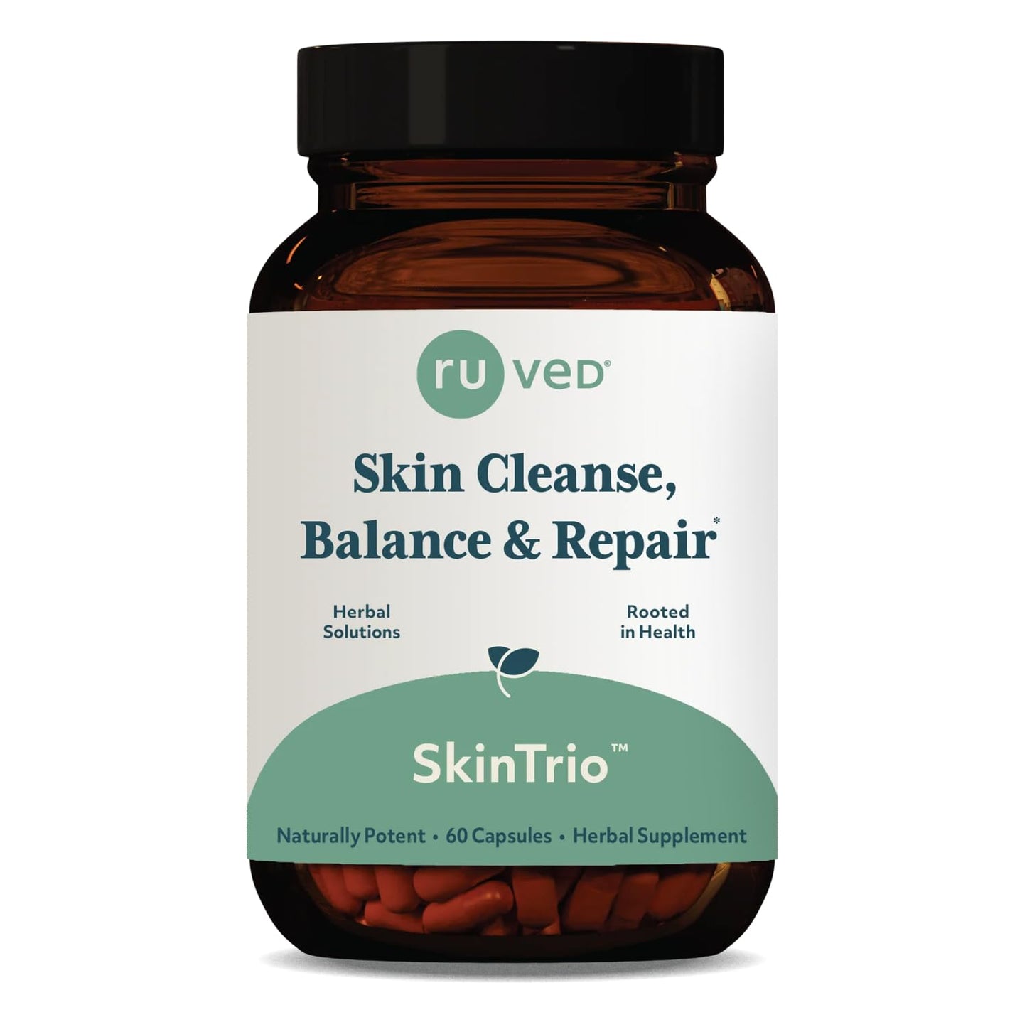 R-U VED SkinTrio Neem Supplement with Organic Neem Extract & Amla, Skin & Microbiome Support, 60 Capsules