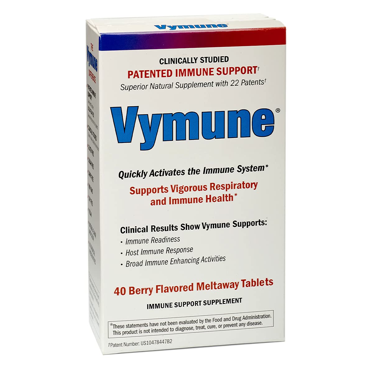 VYMEDIC Vymune Amino-Acid Advanced Immune Support Supplement Meltaway Tablets, 40 Count