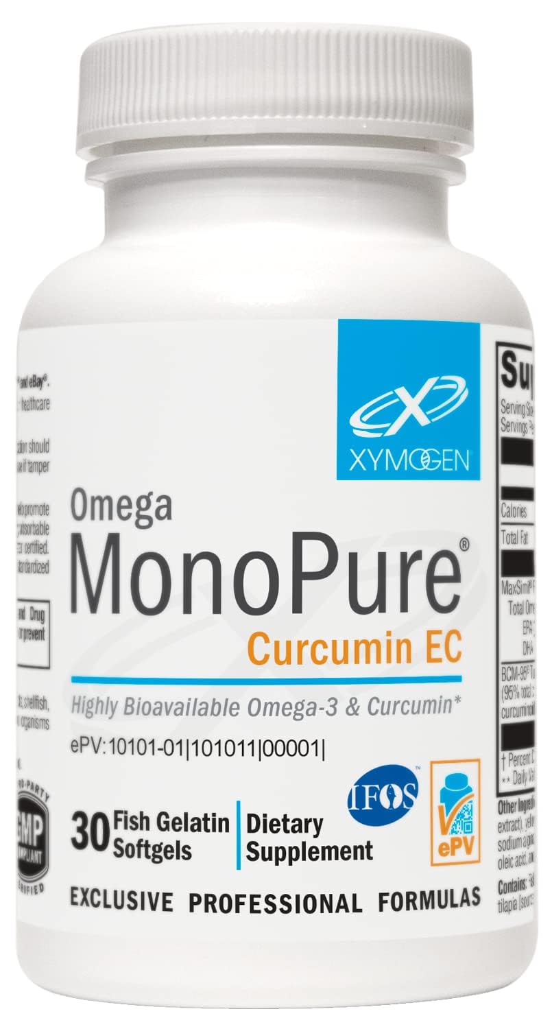 XYMOGEN Omega MonoPure Curcumin EC Softgels 30 Count