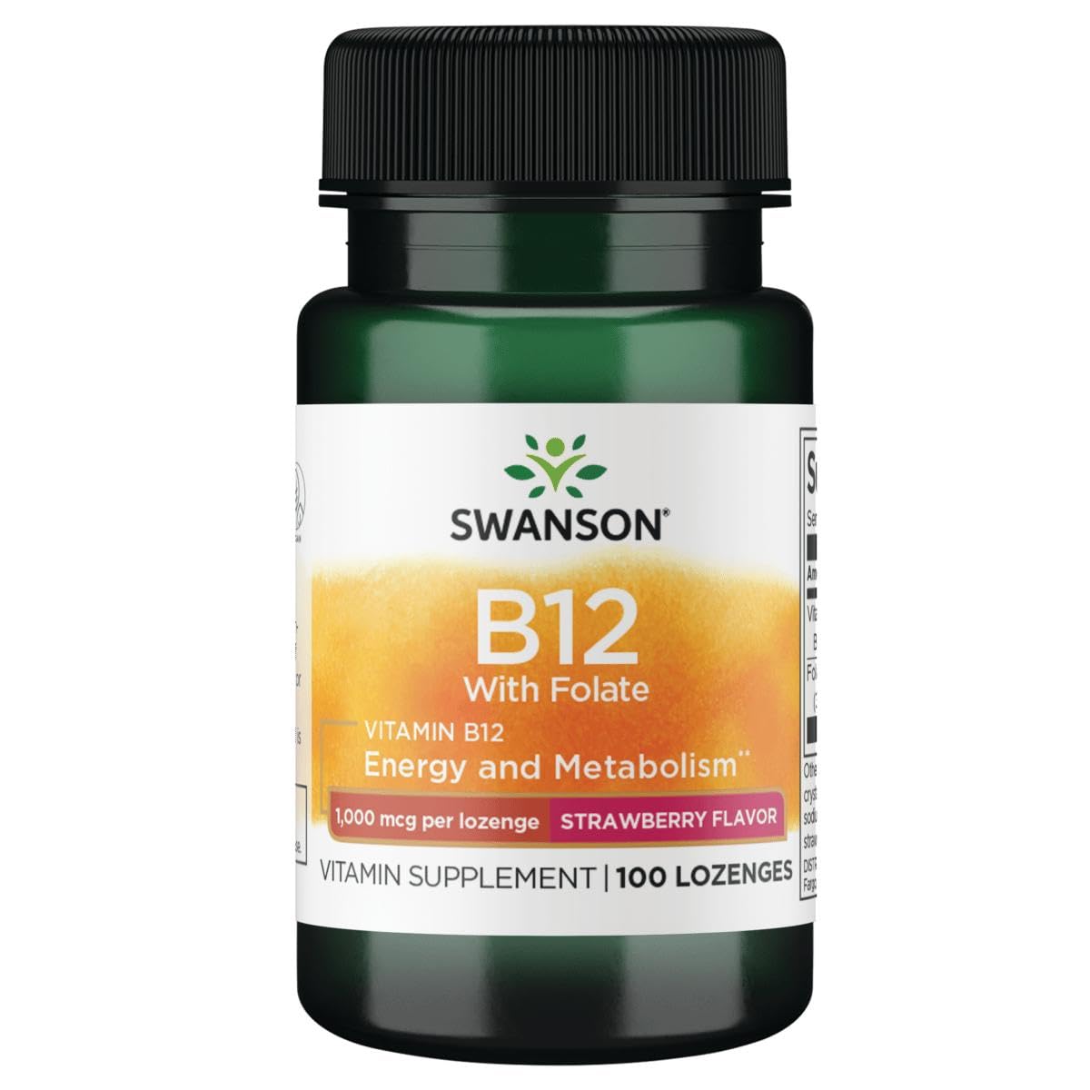 Swanson Vitamin B-12 Lozenges, Vegan Lozenges, 100 Lozenges