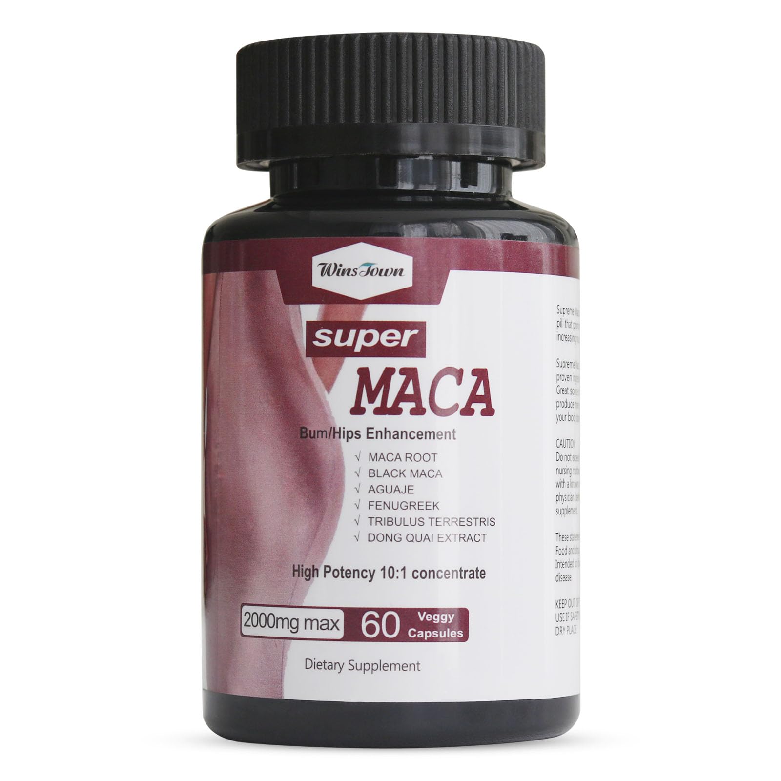 Wins Town Super Maca Capsules 60 Count