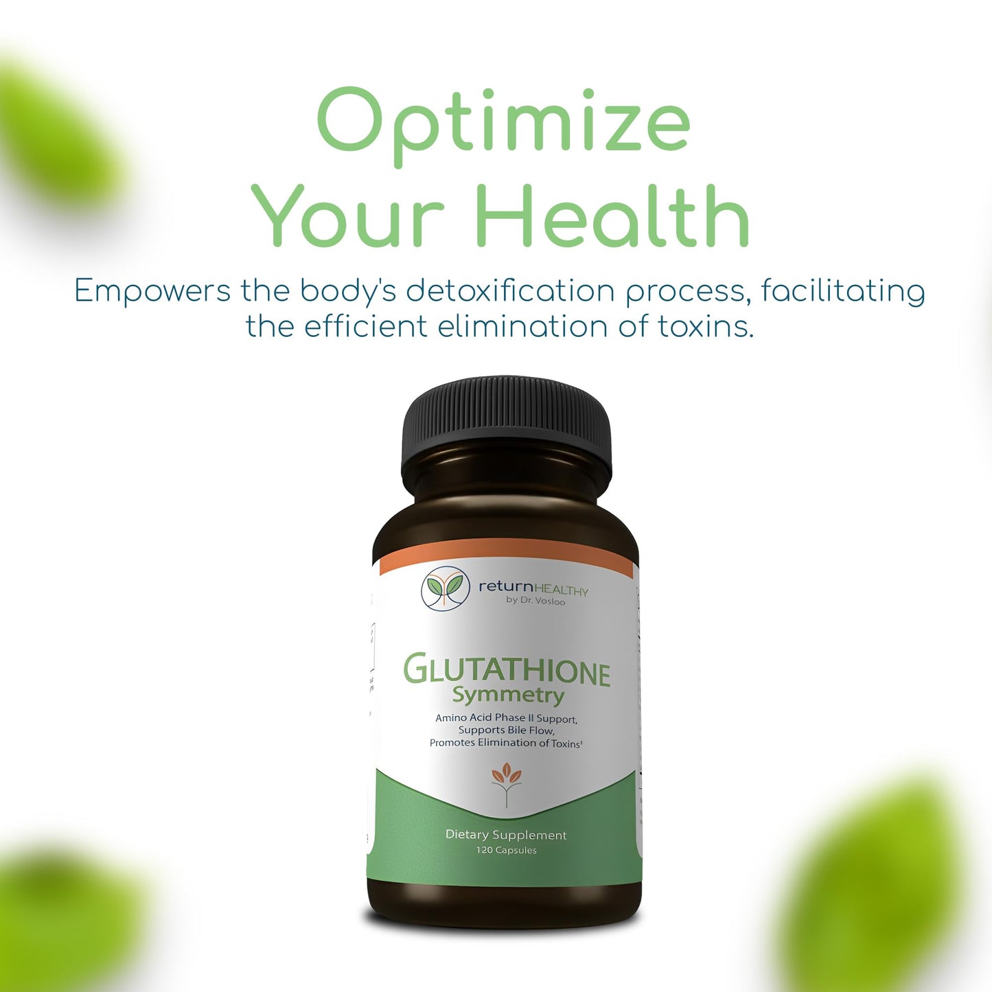 Return Healthy Glutathione Symmetry S-Acetyl Glutathione Supplement Capsule 120 Count