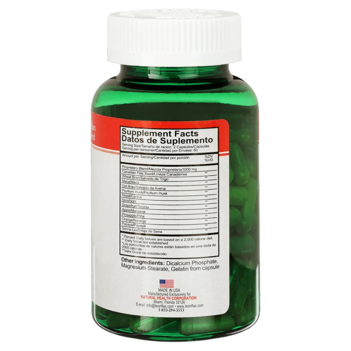 Leonflax 100% Authentic Canadian Flax Seed Capsules 120