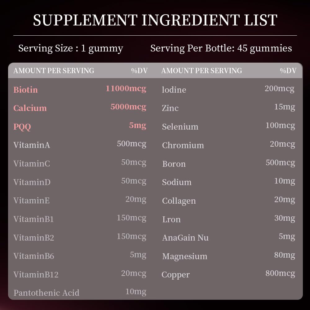 DONEO Biotin 11,000 mcg Gummies, 1 Count