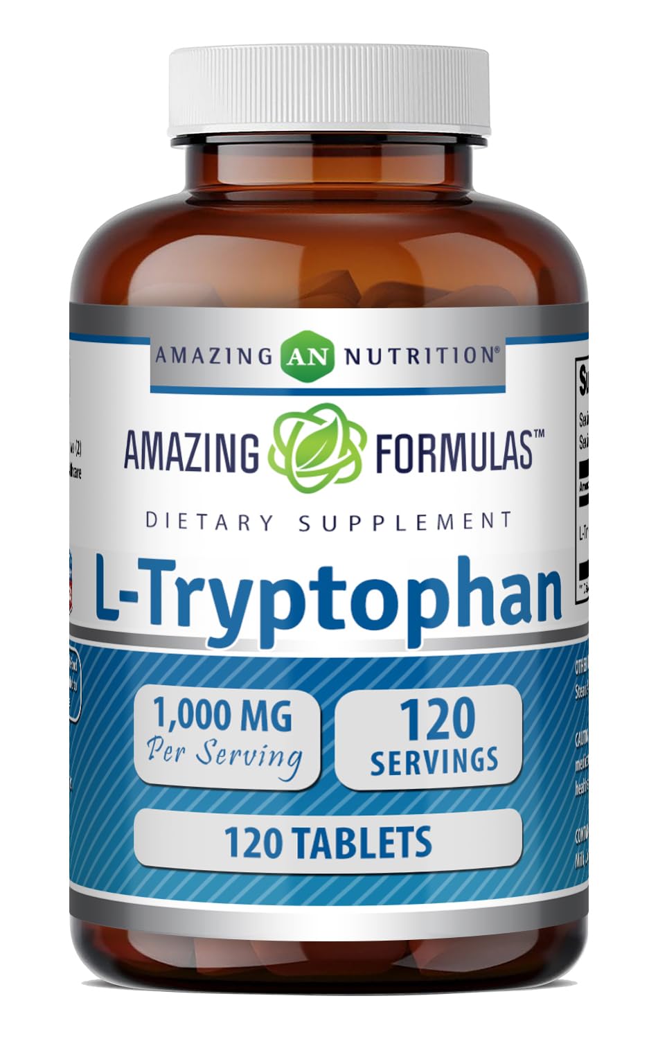 Amazing Nutrition L-Tryptophan 1000mg Tablets, 120 Count