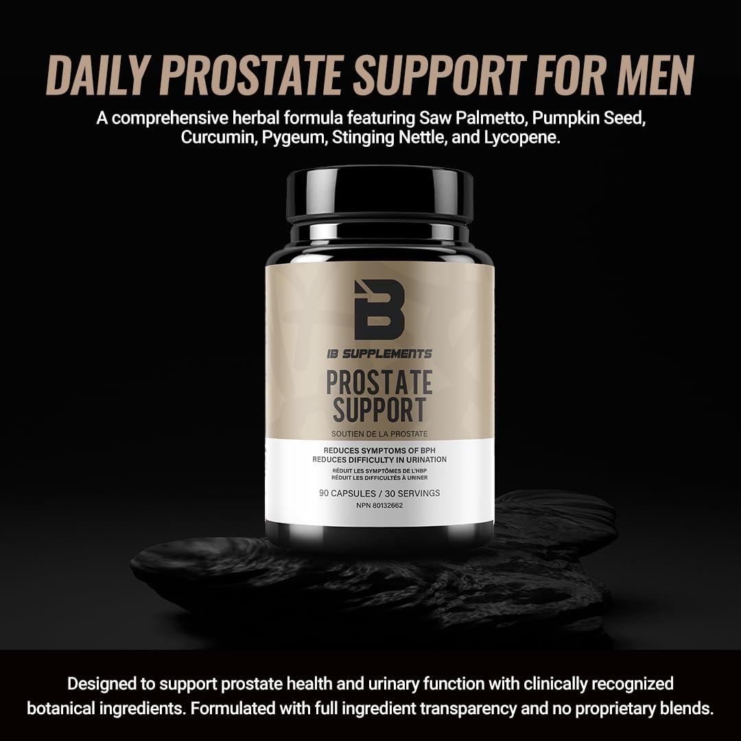 Iron Brothers Prostate Support for Men Saw Palmetto, Pygeum & Pumpkin Seed Natural DHT Blocker 90 Vegan Capsules
